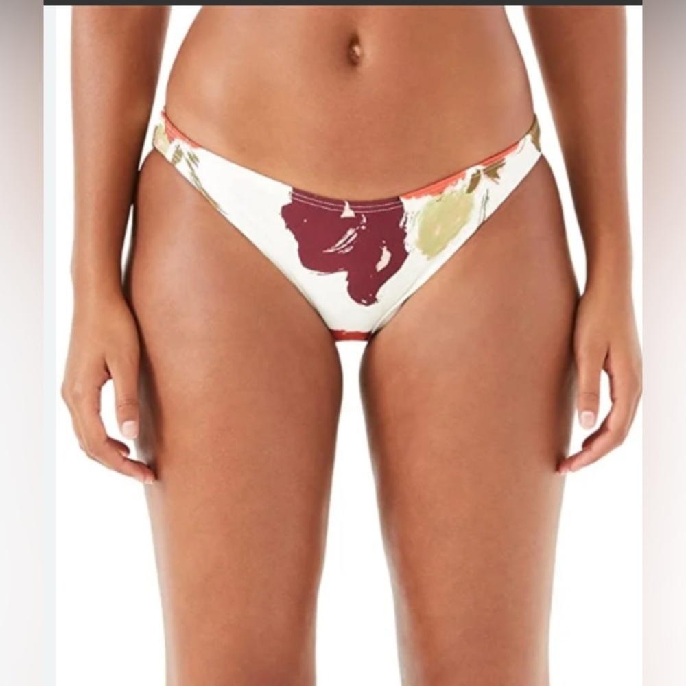 NWT Kate Spade New York Just Rosy Classic Bikini Bottoms Ivory Size Small S